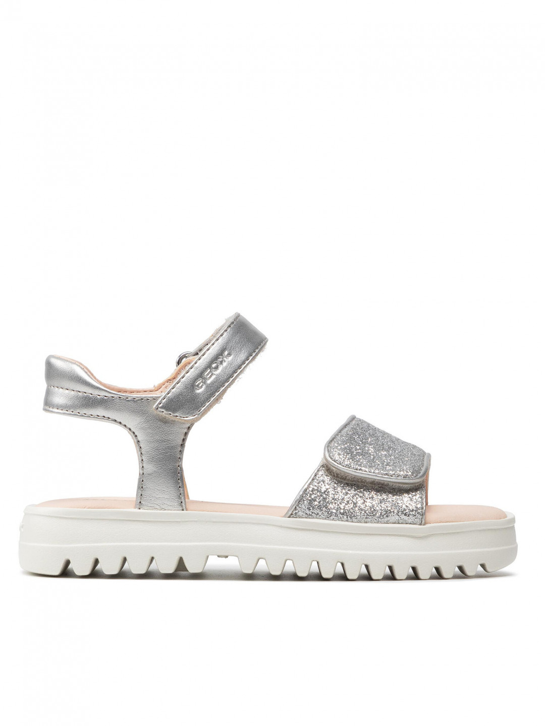 Geox Sandály J S Coralie G B J256EB 0NFEW C1007 S Stříbrná